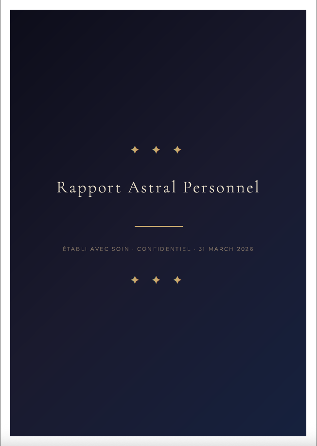 Couverture du rapport astral